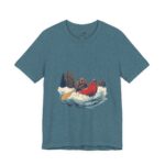 Beaver Canoeing Rapids Illustration T-Shirt