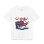 Canada Wilderness Bear, Moose & Caribou Hiking illustration T‑Shirt